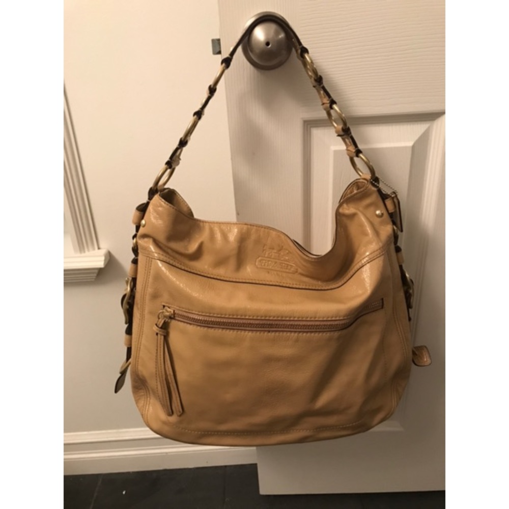 COACH oversized patent leather Zoey